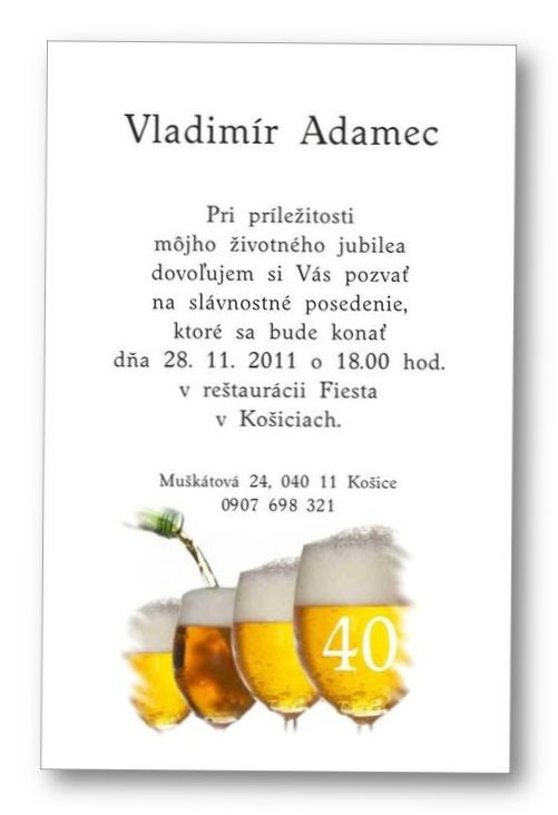 Jubilejná pozvánka č. 101