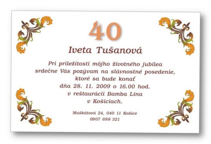 Jubilejná pozvánka č. 17
