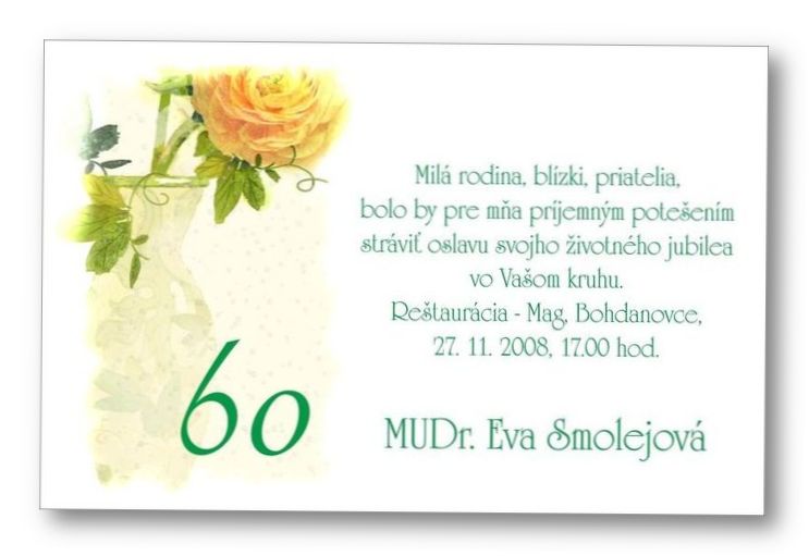 Jubilejná pozvánka č. 25