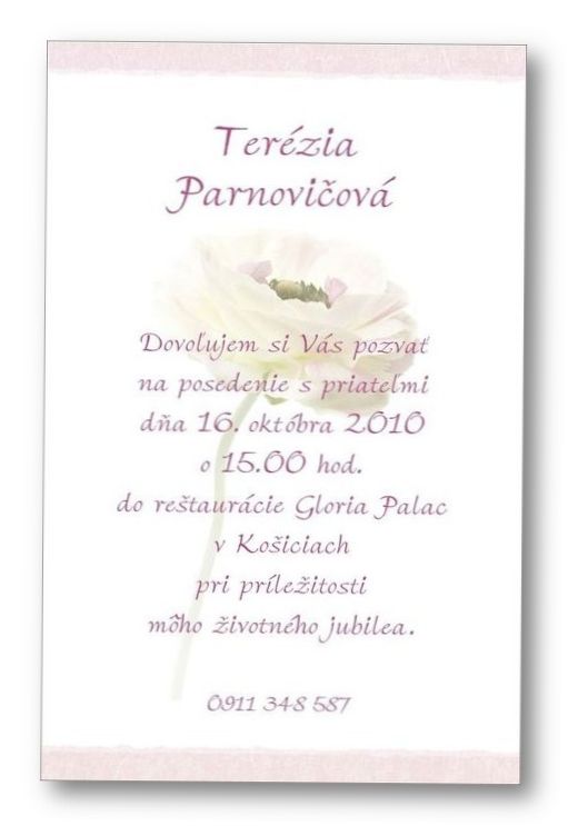 Jubilejná pozvánka č. 27