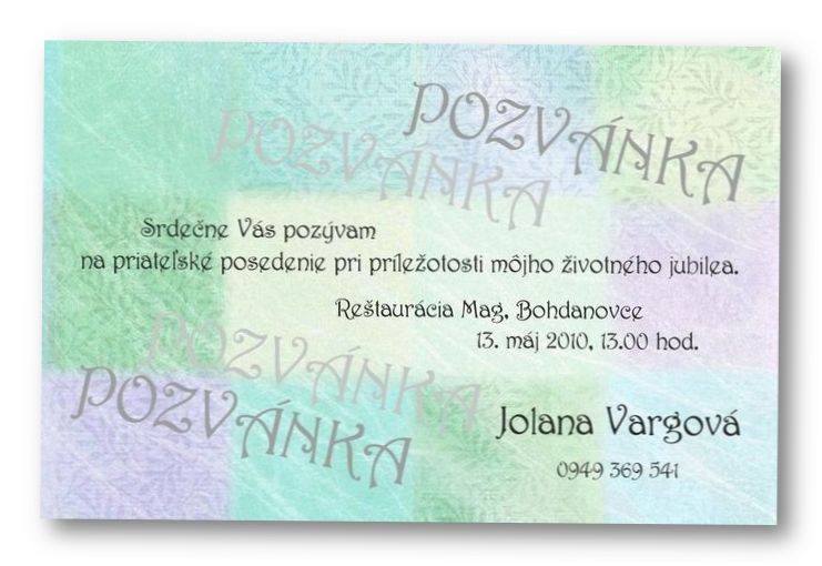 Jubilejná pozvánka č. 88