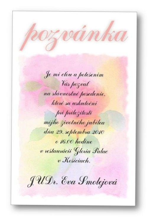 Jubilejná pozvánka č. 89