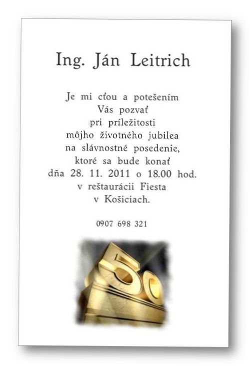 Jubilejná pozvánka č. 99